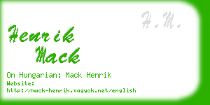 henrik mack business card